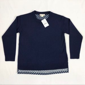 Crewcuts Merino Wool Sweater Polka Dot Shirt 6/7